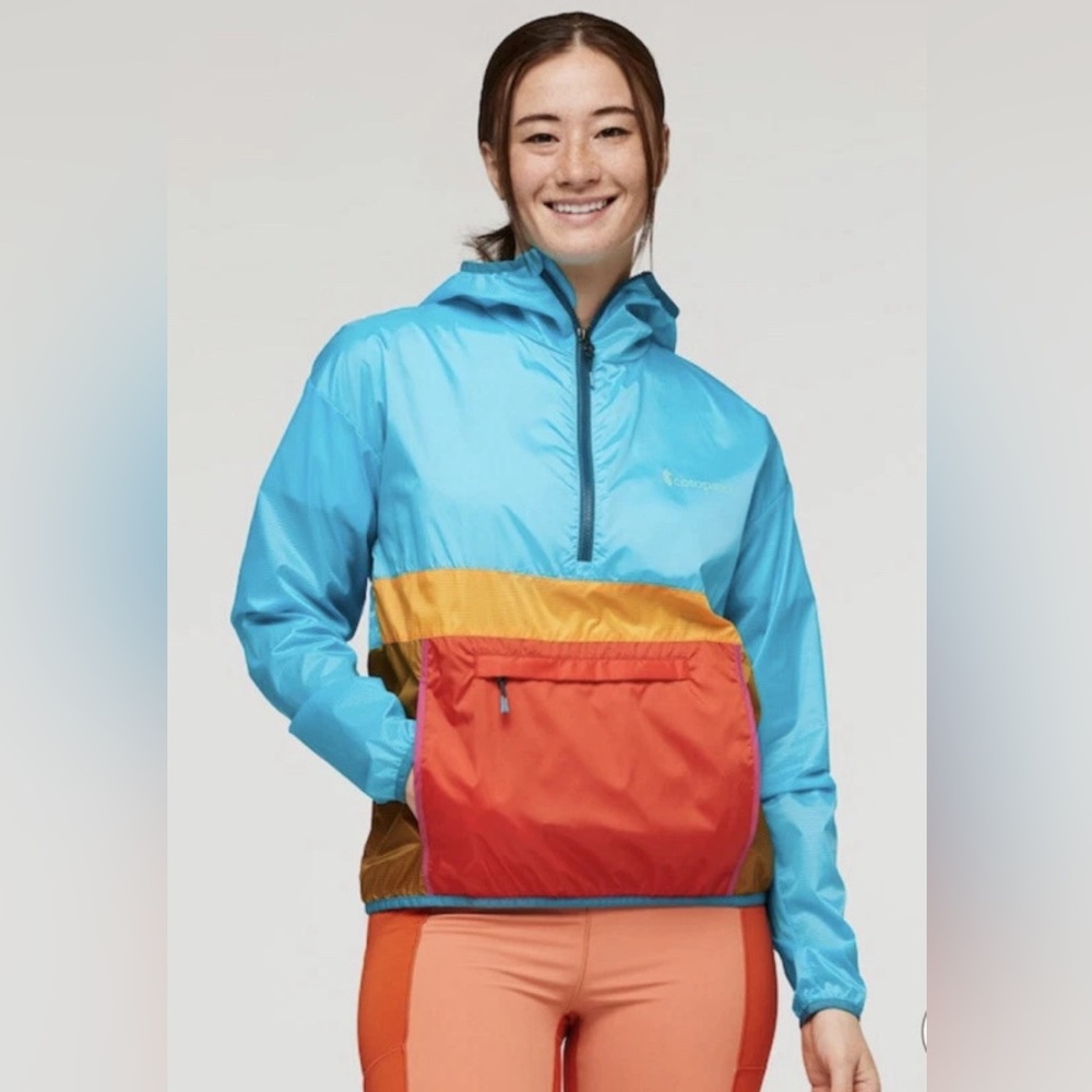 Cotopaxi Blue & Orange Teca Half-Zip Windbreaker Size Small